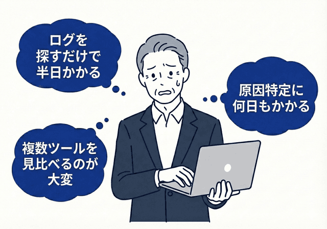 インシデントの事実確認と調査に時間がかかる担当者