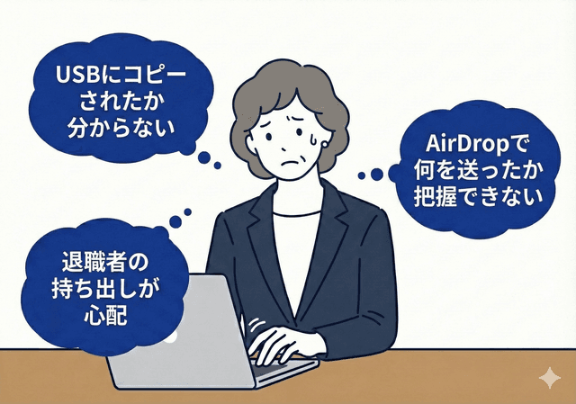 ファイル操作や情報の持ち出し経路を追跡したい担当者