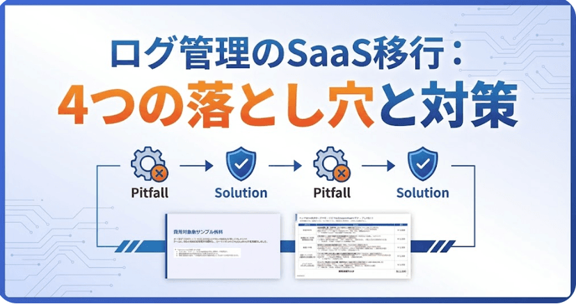 ログ管理システム オンプレミスからSaaSへの移行で陥りがちな4つの落とし穴とその対策とは?